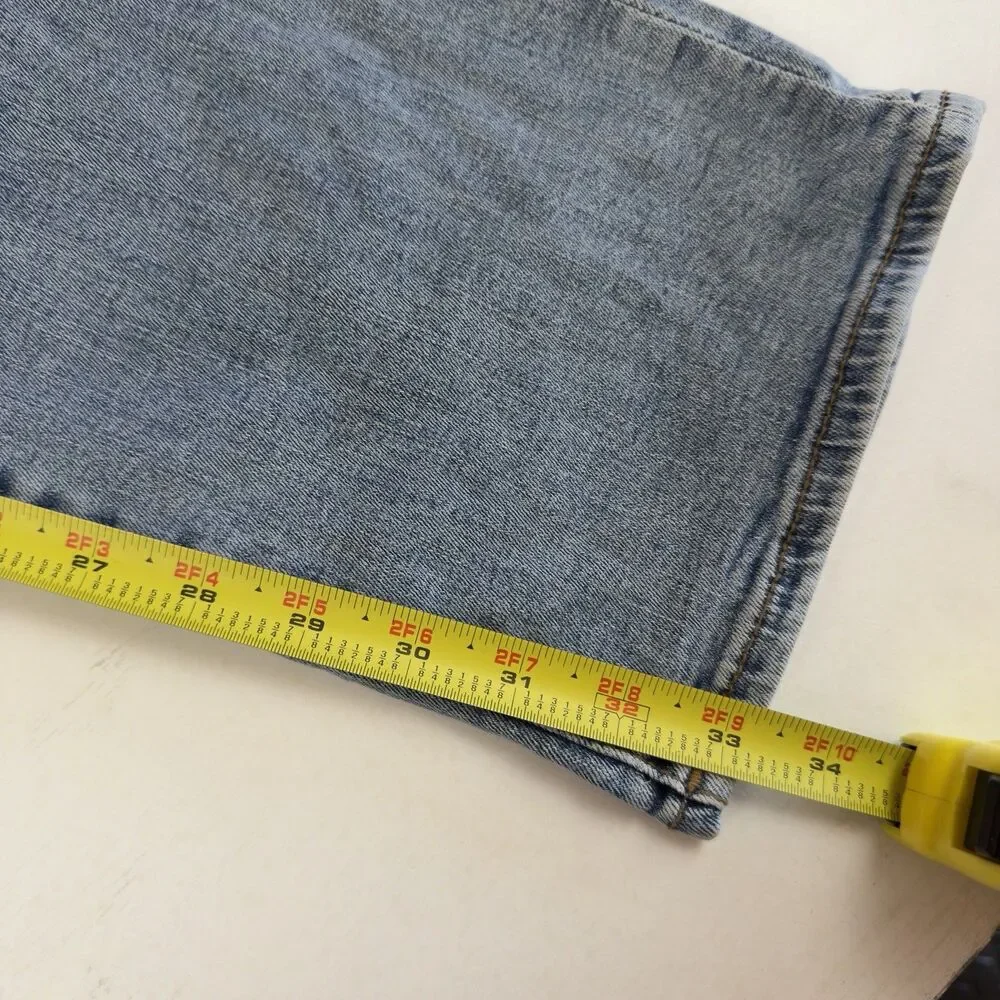True Religion Ricky Relaxed Straight Jeans Men’s 34w 33x Light Wash Blue
